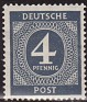 Germany 1946 Numeros 4 Pfennig Pizarra Scott 533